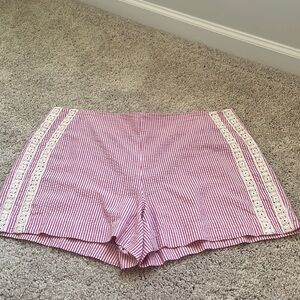 Pink seersucker shorts